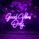 Boxtoday Good Vibes Only Quote Neon Sign