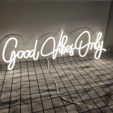 Boxtoday Good Vibes Only Quote Neon Sign