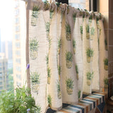 Boxtoday  Short Curtain For Kitchen Door Half Cortinas Mediterranean American Style Fresh Pineapple Print Cotton Slub Rideau Deco