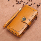 Boxtoday Gift Christmas Gifts Women Floral Hollow Clutch Leather Wallet