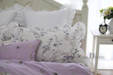 Boxtoday -Hot Purple flower Printed bedding set Garden ruffle duvet cover set bed sheet bed clothes king size bedding set bed comforter