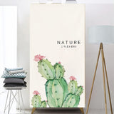 Breathable Cabinet Curtain Ins Style Short Curtains Washable Half Screen Green Leaf Removable Dustproof Kitchen Drapes