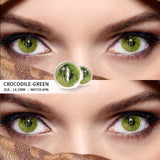 Boxtoday Cosplay Crocodile Green 14.5mm 1 Pair | 1 Year