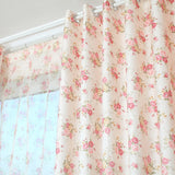 Korean Style Blackout Printed Curtains for Bedroom Living Room Idyllic Small Floral  Tablecloths French Window Curtains