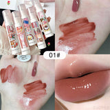 Boxtoday Cute Comics Design Mirror Glass Lipstick Sexy Red Lip Tint Long Lasting Lip Makeup Velvet Lipgloss Waterproof Lip Stick Cosmetic