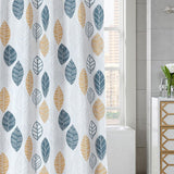 Stick Figure Leaves Shower  Bathroom Waterproof Polyester  Printing Curtains for with Hooks