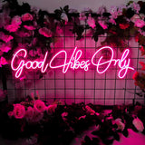 Boxtoday Good Vibes Only Quote Neon Sign