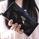 Boxtoday Gift Christmas Gifts Women Hallow Feather Long Wallet