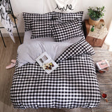 Boxtoday Gift Black Plaid Bedding Set