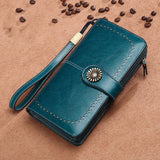 Boxtoday Gift Christmas Gifts Women Floral Hollow Clutch Leather Wallet