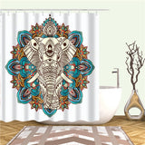 Boxtoday Bathroom Shower Curtain Animals Elephant Horse Deer Zebra Bird Fabric Waterproof Polyester Bathroom Curtain With Hooks 180X180cm