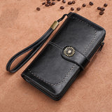 Boxtoday Gift Christmas Gifts Women Floral Hollow Clutch Leather Wallet