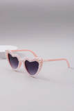 Boxtoday  New Fashionable Pearl Sun Glasses Women Heart Shaped Party Peach Eyewear Adult Sunglasses Pearl Cross-border Trendy Wholesale Glasses