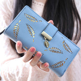 Boxtoday Gift Christmas Gifts Women Hallow Feather Long Wallet