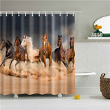 Boxtoday Bathroom Shower Curtain Animals Elephant Horse Deer Zebra Bird Fabric Waterproof Polyester Bathroom Curtain With Hooks 180X180cm