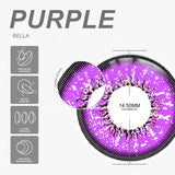 Boxtoday Cosplay Bella Purple 14.5mm 1 Pair | 1 Year