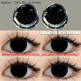 Boxtoday Cosplay BLIND Black 14.5mm 1 Pair | 1 Year