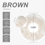 Boxtoday Brussels Brown 14.0mm 1 Pair | 1 Year