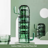 Boxtoday Cactus Glass Water Cup Set