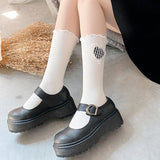 Boxtoday Gift Checker Heart Knee Socks