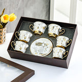 Boxtoday Coffee Cup Gold Edge Set