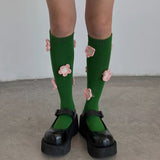 Boxtoday Gift Flower Embroidery Knee Socks