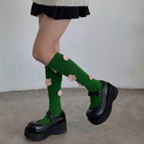 Boxtoday Gift Flower Embroidery Knee Socks