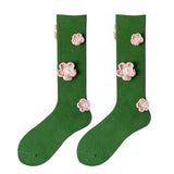 Boxtoday Gift Flower Embroidery Knee Socks