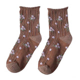 Boxtoday Gift Flower Embroidery Socks