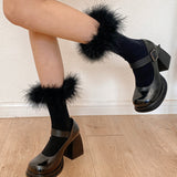 Boxtoday Gift Fluffy High Knee Socks