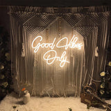 Boxtoday Good Vibes Only Quote Neon Sign