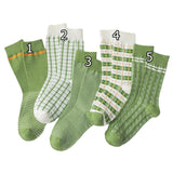 Boxtoday Gift Green Aesthetic Crew Socks