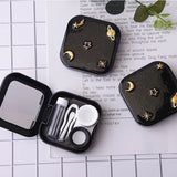 Boxtoday Cosmic Pattern Colors Contact Lenses Case Container Travel Kit Set Storage Mirror Box for Lenses