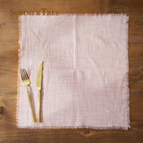 Boxtoday 10pcs Retro Napkins Rustic Table Decoration Cotton Gauze Hanky Tea Towel Dining Place Mats Wedding Restaurant Supplies 42*42cm