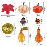 Boxtoday 50pcs Simulation Pumpkin Golden Autumn Mini Pumpkin Set Halloween Pumpkin Thanksgiving Decoration Pumpkin Pine Cones Acorns Prop