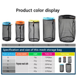 Boxtoday Ultralight Camping Storage Mesh Bag Sports Drawstring Storage Bag Outdoor Hiking Travel Compression Bag Camping Equipment Tools