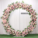 Boxtoday Ring Arch Flower Stand Set Wedding Background Decor Rose Flower Arrangement Party Home Outdoor Wedding Artificial Flower