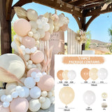 Boxtoday Brown Apricot WhiteBalloon Arch Kit Wedding Birthday Party Decor Kids Baby Shower Latex Ballon Chain Wedding Party Supplies