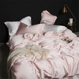 Boxtoday Liv-Esthete Luxury Women Pink 100% Silk Bedding Set Pure Healthy Silk Queen King Duvet Cover Flat Sheet Pillowcase Bed Linen Set