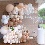 Boxtoday Brown Apricot WhiteBalloon Arch Kit Wedding Birthday Party Decor Kids Baby Shower Latex Ballon Chain Wedding Party Supplies