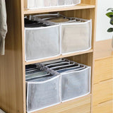 Boxtoday modern Jeans Storage Box Closet Wardrobe Clothes Compartment Boxes Drawer Jeans Socks Separation Organizer Pants Storage