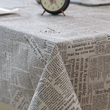 Boxtoday Free shipping Literary newspaper tablecloth Nordic cotton linen cloth art small fresh lattice desk coffee table table cloth