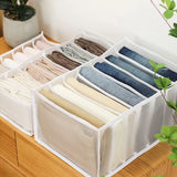 Boxtoday modern Jeans Storage Box Closet Wardrobe Clothes Compartment Boxes Drawer Jeans Socks Separation Organizer Pants Storage