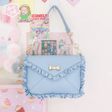 Boxtoday Gift Japanese Sweet Lolita Handbag Vintage Sweet  Lovely Japanese Cute Lace Bowknot  Female Bag Soft Sister Daily Bag Cosplay Lolita