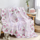 Boxtoday Patchwork Cotton Bed Quilt 1PC Bedspread on the Bed CHAUSUB Coverlet for Summer Twin 150*200 Sofa Cover Floral Quilted Blanket