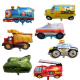 Boxtoday 1PC Happy Birthday Party Decoration Balloon Car Shape Aluminum Film Balloon School Bus Train Tank Plane Globos Children Gift