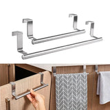 Boxtoday 1pc Stainless Steel Towel Rack Bathroom Towel Holder Stand Kitchen Cabinet Door Hanging Organizer Shelf Wall Mounted Towel Bar
