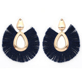 Boho Waterdrop Shaped Tassel Earrings for Women Big Dangle Statement Earrings Party Jewelry Bijoux Boucles D Oreille Femme