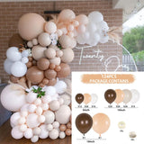 Boxtoday Brown Apricot WhiteBalloon Arch Kit Wedding Birthday Party Decor Kids Baby Shower Latex Ballon Chain Wedding Party Supplies