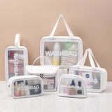 Boxtoday PU Women Travel Storage Bag Cosmetic Bag Makeup Bag Travel Organizer Bags Waterproof Washbag Transparent Cosmetic Cases